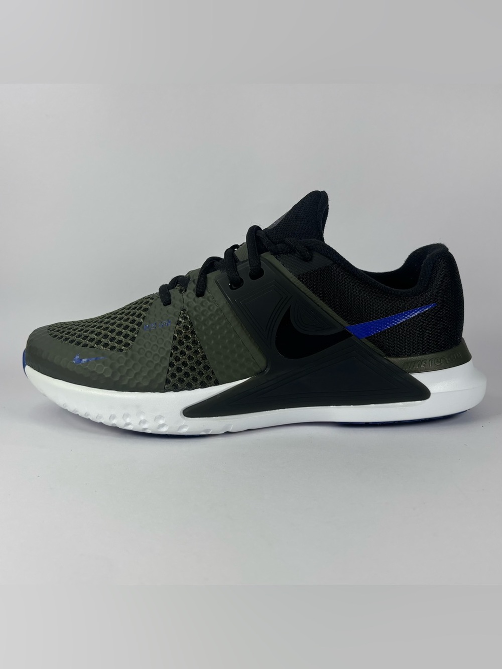 Nike Men’s Athletic Shoe - Olive Green/Black with Blue Accent